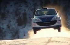 Watch a Peugeot race a skier down a mountain