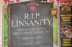 Linsanity is now dead, according to the New York press