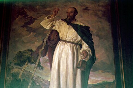 Undated painting of Saint Patrick, by Margaret Clarke, which hangs in the Mansion House in Dublin