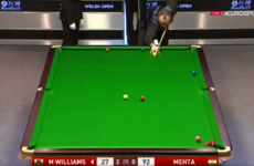 One of the maddest frames of snooker you'll see was played at the Welsh Open last night