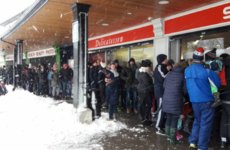 There were absolute scenes in shops across Ireland today as people queued for supplies