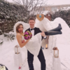 Storm Emma stopped this couple getting to the registry office, so they built a snow chapel instead
