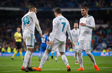 Two-goal Ronaldo reaches another milestone as Real cruise to victory