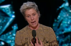 Frances McDormand asks all female nominees to stand in rousing Oscars speech