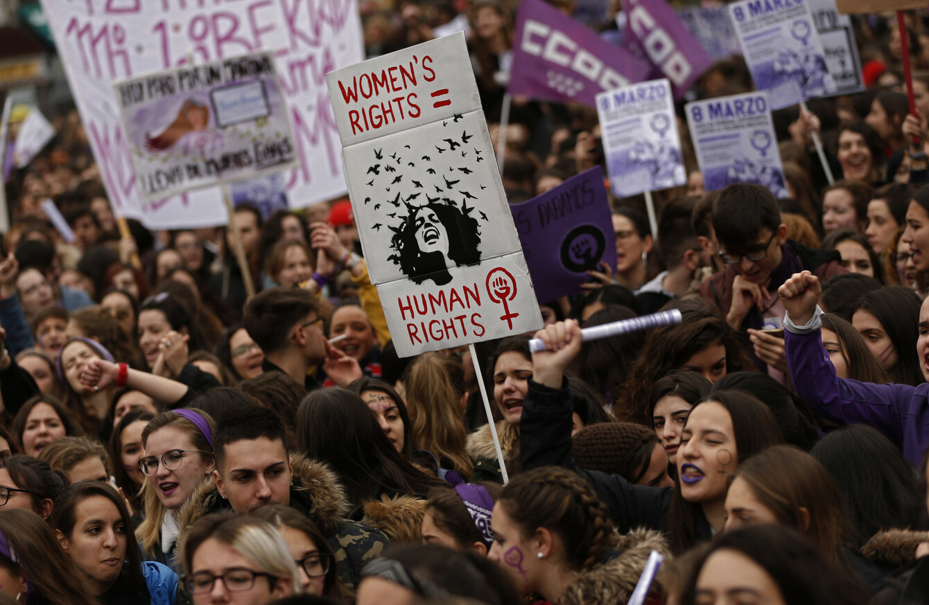 'Unacceptable sexist behaviour': Spanish women stage unprecedented ...