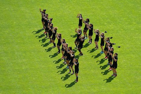 The New Zealand team perfom the 'Haka' (file pic).
