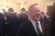 Sean Spicer was back in the White House for the shamrock ceremony