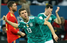 A bullet from Muller earns world champions Germany draw with Spain