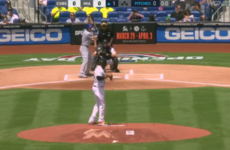 The Cubs hit the very first pitch of the new baseball season for a home run