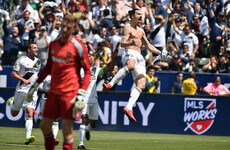 Zlatan nets derby-winning brace - including 40-yard screamer - on MLS debut