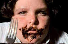 When did you start eating chocolate this morning?