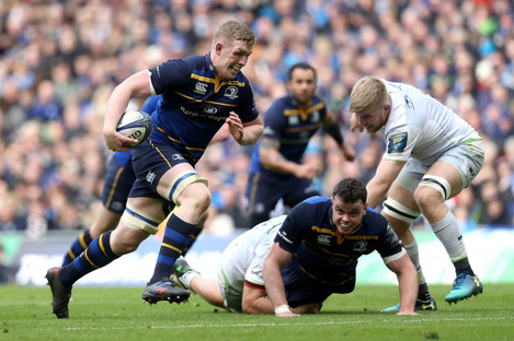 Leavy broke through for Leinster's second try yesterday. 