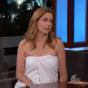 Because of a wardrobe malfunction, Jenna Fischer from The Office wore a towel on Jimmy Kimmel Live
