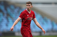 19-year-old Irish defender makes the bench for Liverpool's Champions League quarter-final