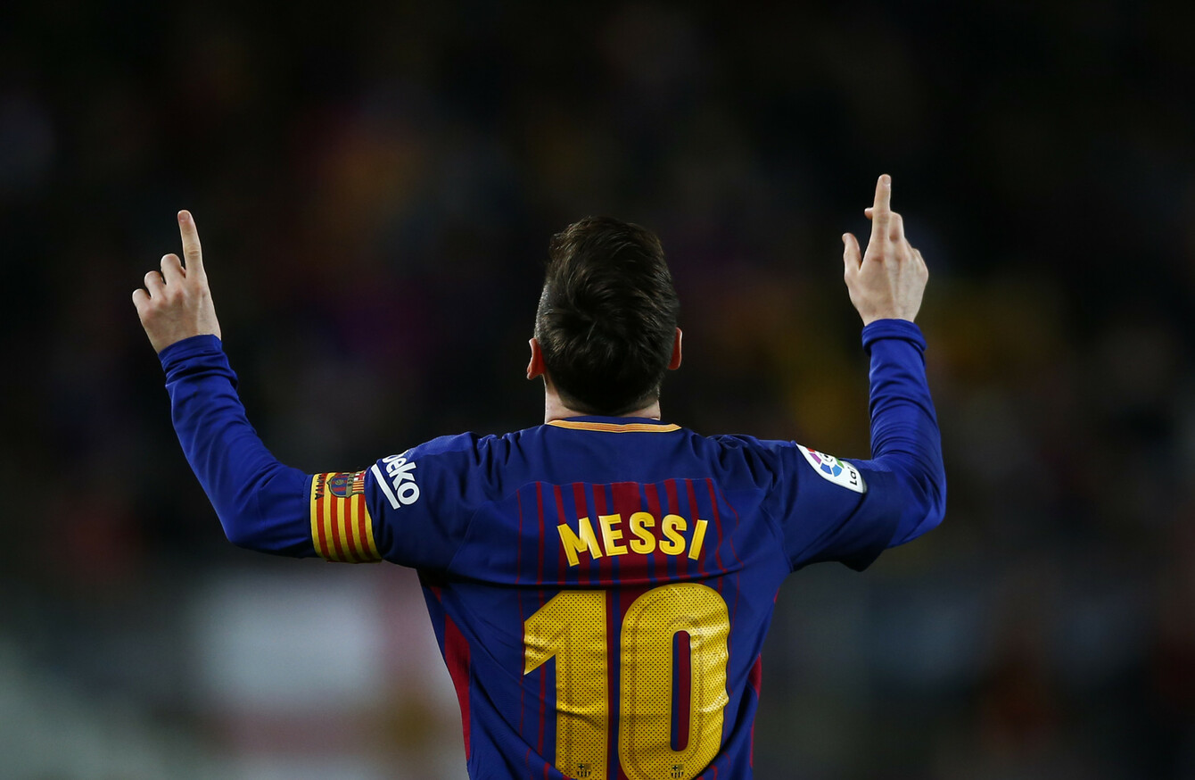 Messi hat-trick helps Barcelona equal record unbeaten streak · The42