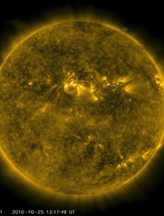 Video shows solar flares along Sun's northern hemisphere