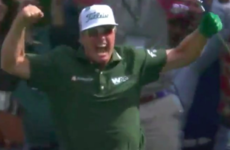 Watch: High-fives all round as Hoffman joins the Masters hole-in-one club