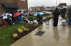 People have been queuing in the rain for houses in Dublin since Monday morning - they go on sale on Friday