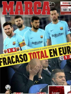'Failure without excuses': Spanish press tear Barcelona apart after Rome capitulation