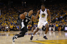 No Curry, no problem as Warriors rout Spurs on opening night of NBA playoffs