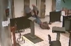 Airport security investigated over video of man being dragged face-down