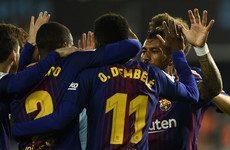 Celta Vigo push them close but 10-man Barca hang on to unbeaten record