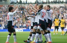 Muamba watches Bolton on MOTD - and falls asleep half way through