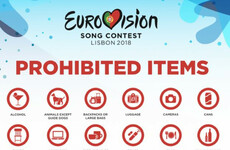 People are pretty amused at the massive list of items that are prohibited at Eurovision 2018