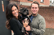 Glenda Gilson's pregnancy announcement with her dog Yazz is a bit gas