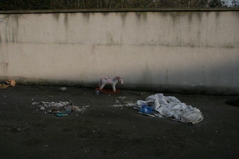 Damp walls and uncollected rubbish - Priory Hall today. 
