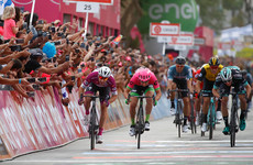 Ireland's Bennett pushes Viviani all the way in dramatic stage finish at Giro d'Italia