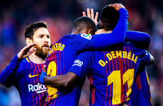 Dembele at the double as champions Barcelona close in on historic unbeaten season