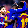 Dembele at the double as champions Barcelona close in on historic unbeaten season