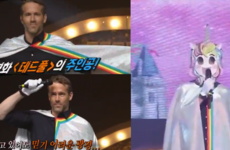 For some reason, Ryan Reynolds entered a singing competition on Korean TV dressed as a unicorn