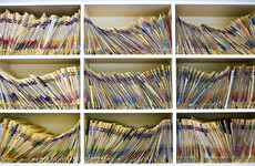 A patient's medical chart 'was found on top of a glass cabinet in a hospital'