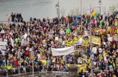 FG: Gardaí 'instructed blinds to be pulled' as protests gathered outside Árd Fheis