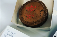 Cillian Murphy sent a cake to Together for Yes to thank them for all their hard work