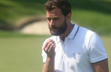 Jamie Dornan had a mare during a celebrity golf tournament yesterday