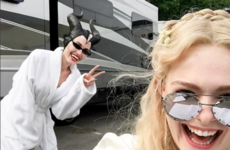 Elle Fanning shared the first photos of Angelina Jolie in Maleficent 2