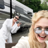 Elle Fanning shared the first photos of Angelina Jolie in Maleficent 2