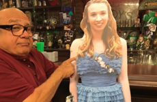 Danny DeVito took a cardboard cut-out of a girl to work with him after she brought a cut-out of him to prom