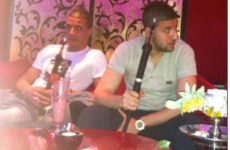 For the love of Chamakh! The Arsenal striker was a naughty boy on Saturday