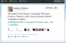 FOX anchor tweets suggestion Obama threatened to kill Chelsea Clinton