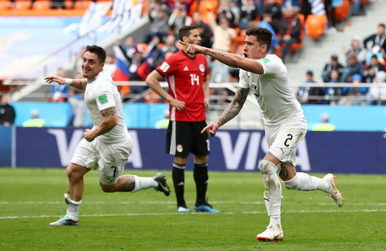 Uruguay Break Egyptian Hearts As th Minute Gimenez Header Snatches Dramatic Late Win