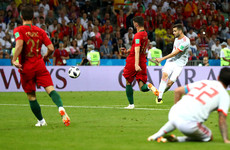 Nacho gives Spain the lead with technically-esquisite rasper that finds its way past both posts