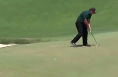Phil Mickelson runs after putt and hits ball while moving in bizarre US Open meltdown