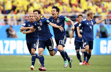 Japan defeat 10-man Colombia following third-minute red card to take command of Group H