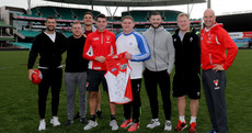 Tadhg Kennelly gives the Ireland rugby squad a tour of life at the Sydney Swans