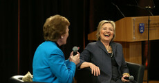 'Warmongers not welcome': Hillary Clinton heckled as she's given honorary doctorate by Trinity College