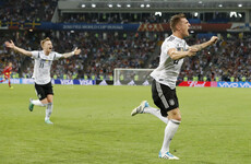 Kroos gets 10-man Germany out of jail with sublime injury-time free-kick